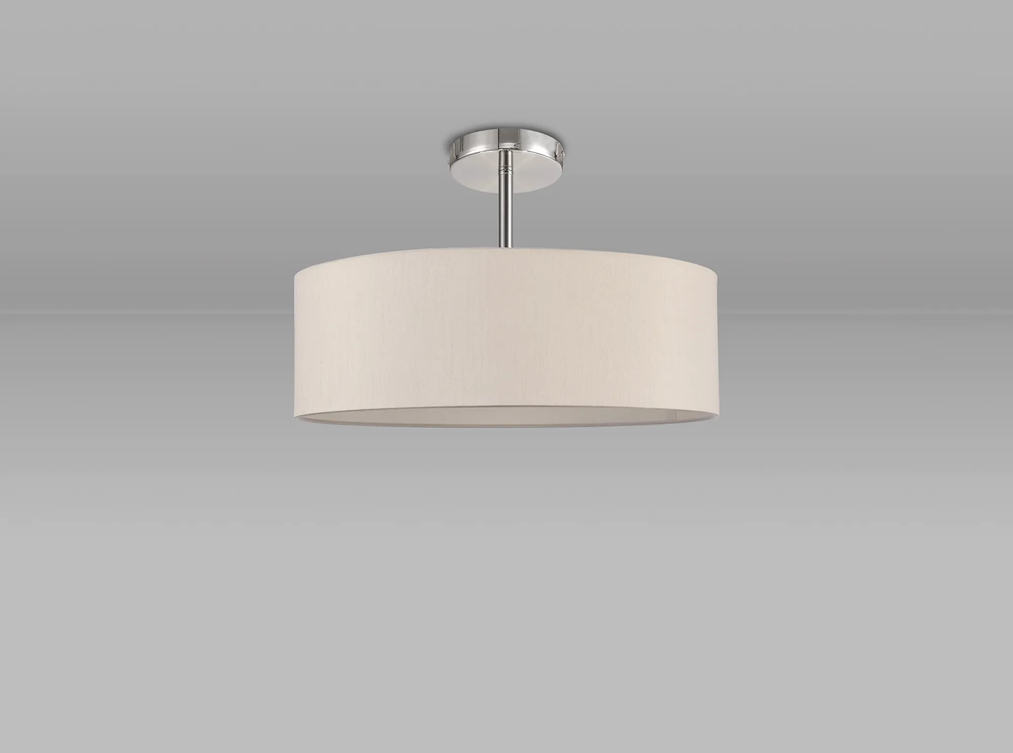 Baymont 45cm, Semi Flush 5 Light Polished Chrome, Nude Beige/Moonlight DK0735  Deco Baymont CH NU